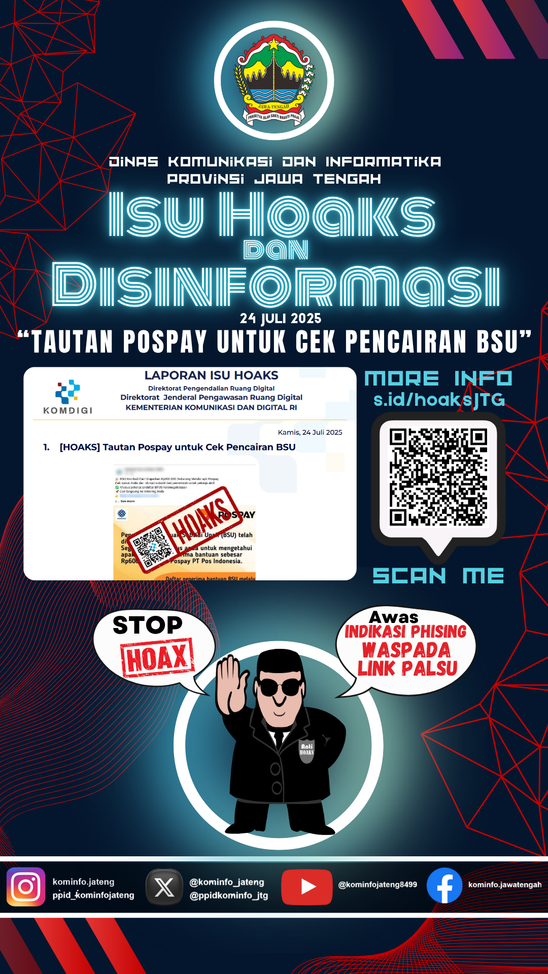 Isu Hoaks dan Disinformasi 24 Juii 2025 Grafis