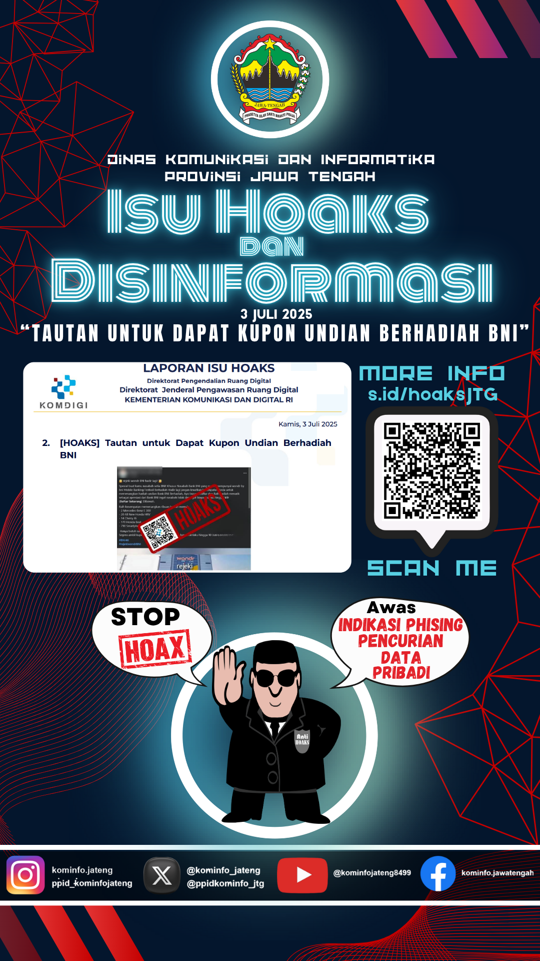 Isu Hoaks dan Disinformasi 3 Juii 2025 Grafis