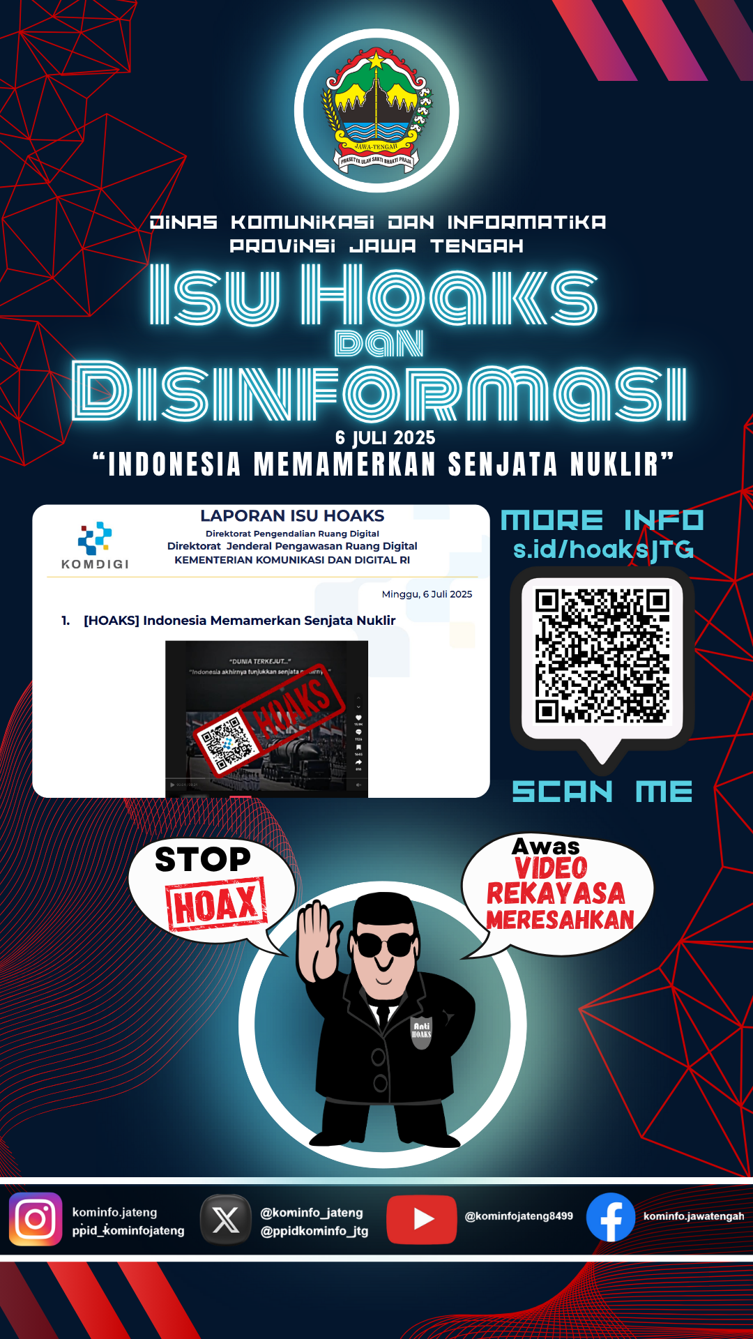 Isu Hoaks dan Disinformasi 6 Juii 2025 Grafis