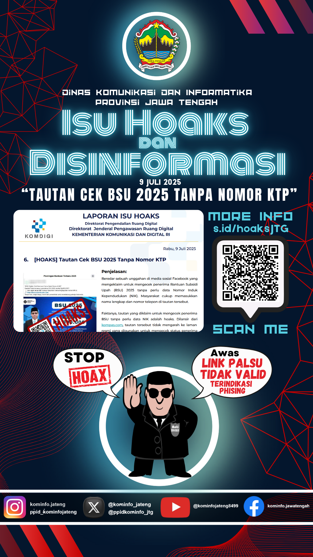 Isu Hoaks dan Disinformasi 9 Juii 2025 Grafis