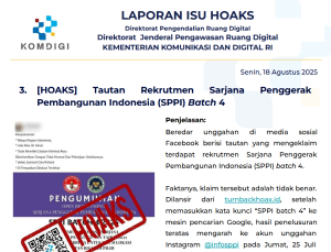 Isu Hoaks 18 Agustus 2025