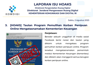 Isu Hoaks 2 Agustus 2025