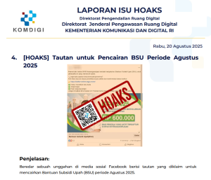 Isu Hoaks 20 Agustus 2025