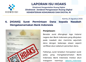 Isu Hoaks 21 Agustus 2025