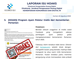 Isu Hoaks 22 Agustus 2025