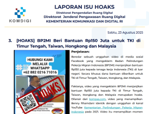 Isu Hoaks 23 Agustus 2025