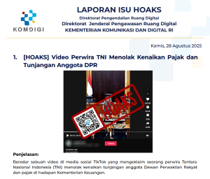 Isu Hoaks 28 Agustus 2025