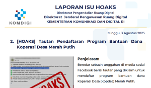 Isu Hoaks 3 Agustus 2025