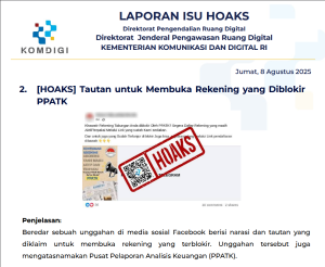 Isu Hoaks 8 Agustus 2025