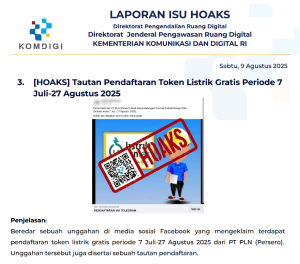 Isu Hoaks 9 Agustus 2025