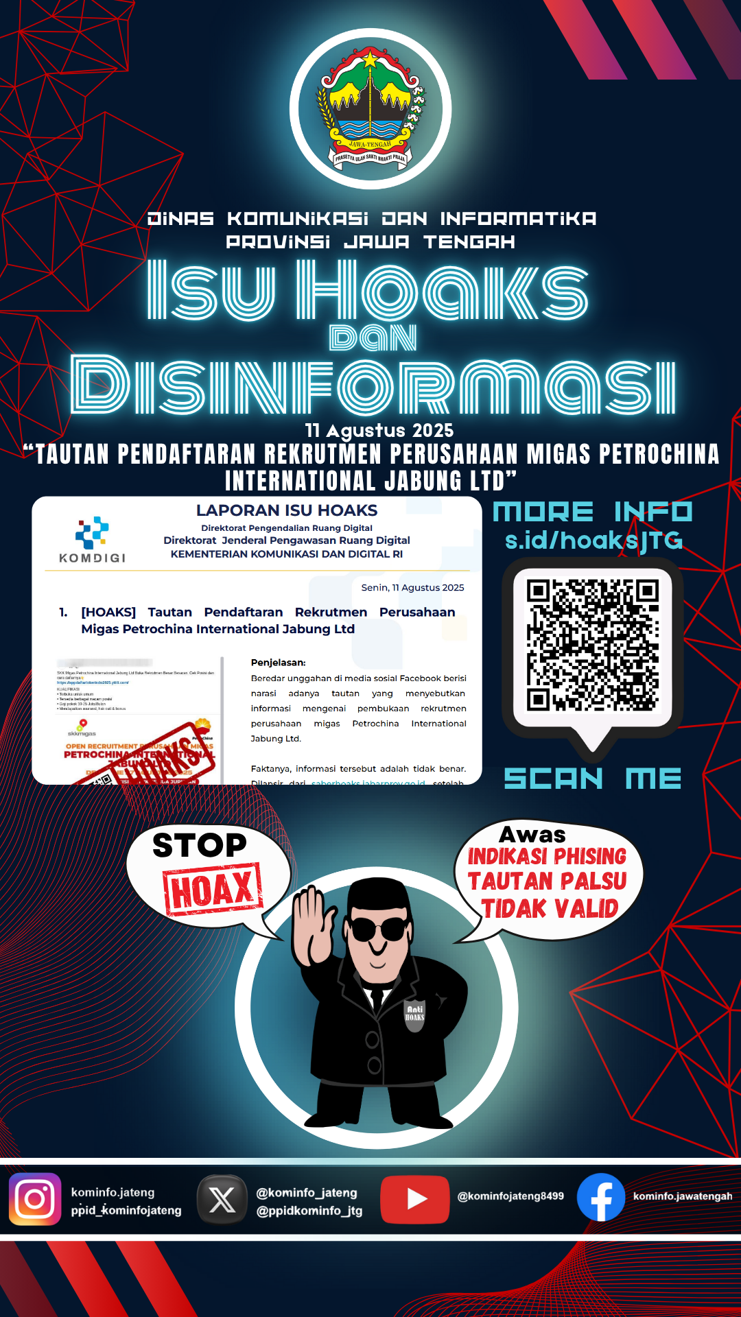 Isu Hoaks dan Disinformasi 11 Agustus 2025 Grafis
