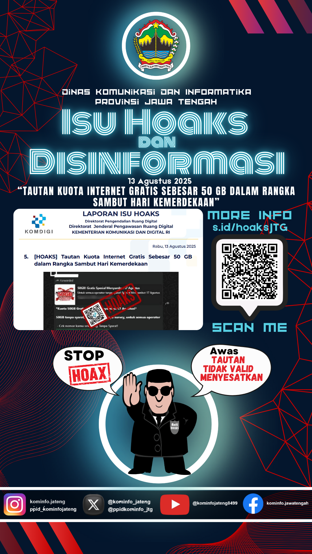 Isu Hoaks dan Disinformasi 13 Agustus 2025