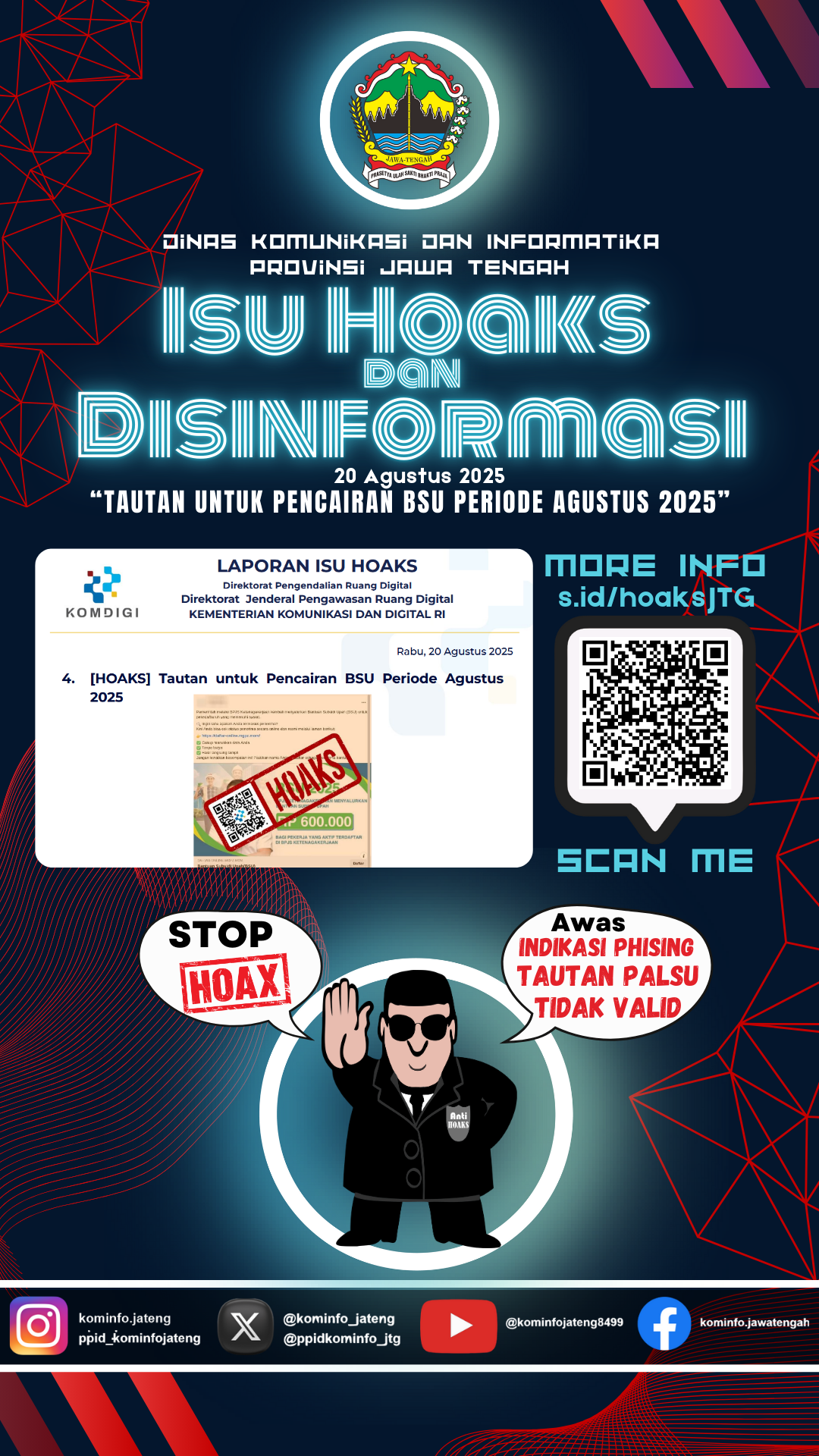 Isu Hoaks dan Disinformasi 20 Agustus 2025 Grafis
