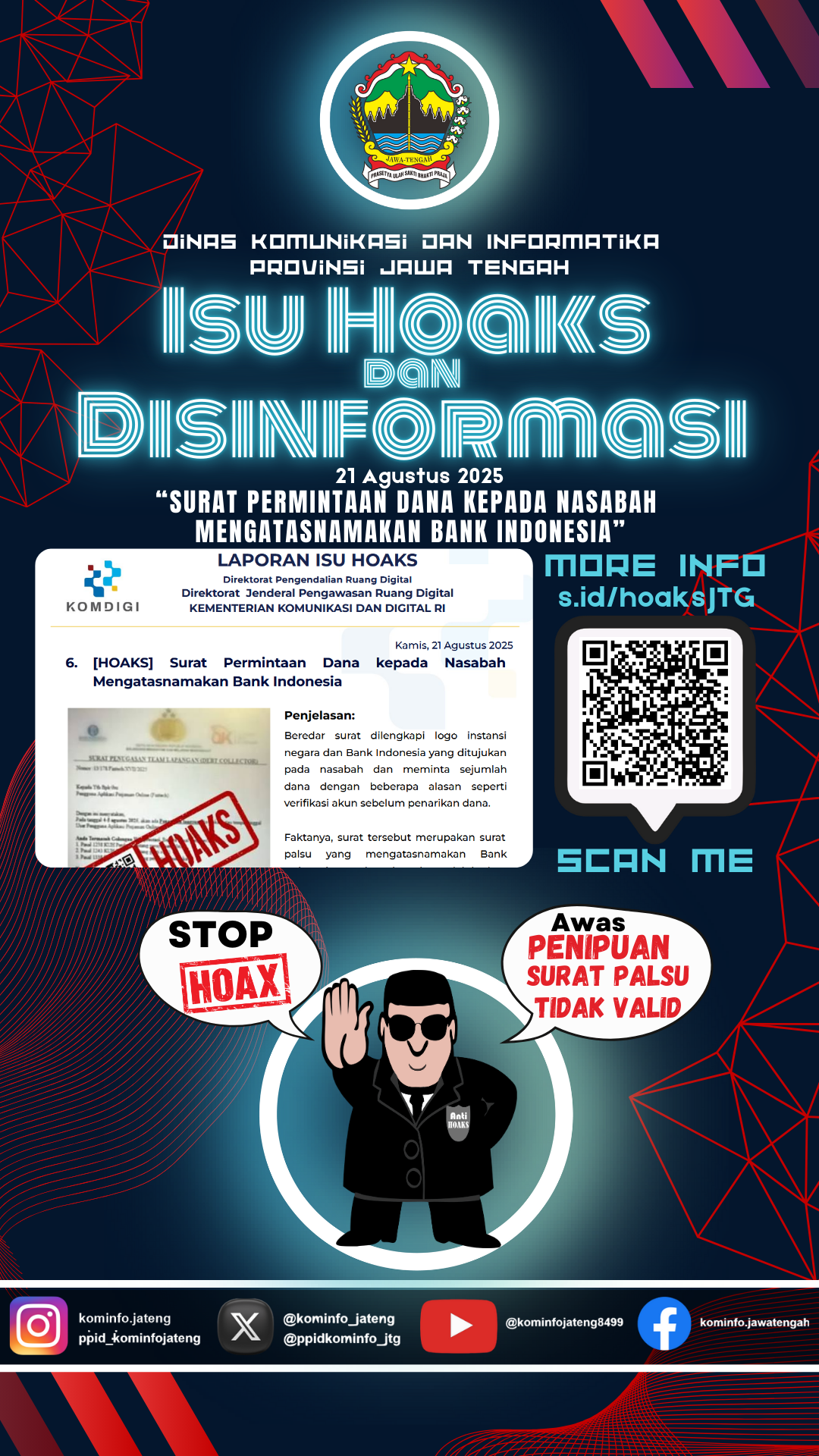 Isu Hoaks dan Disinformasi 21 Agustus 2025 Grafis