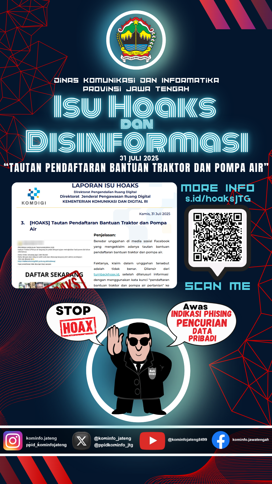 Isu Hoaks dan Disinformasi 31 Juii 2025 Grafis