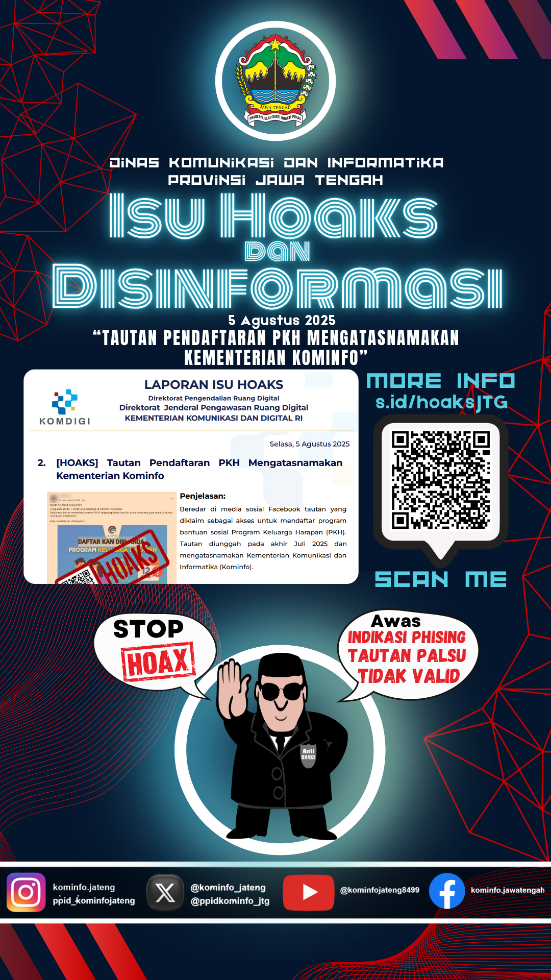 Isu Hoaks dan Disinformasi 5 Agustus 2025 Grafis