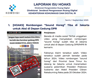Isu Hoaks 1 September 2025