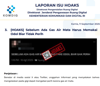 Isu Hoaks 11 September 2025