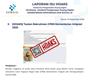 Isu Hoaks 16 September 2025