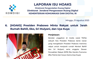 Isu Hoaks 31 Agustus 2025