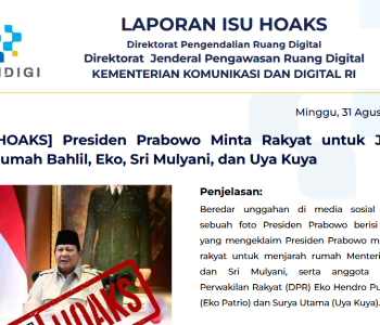 Isu Hoaks 31 Agustus 2025