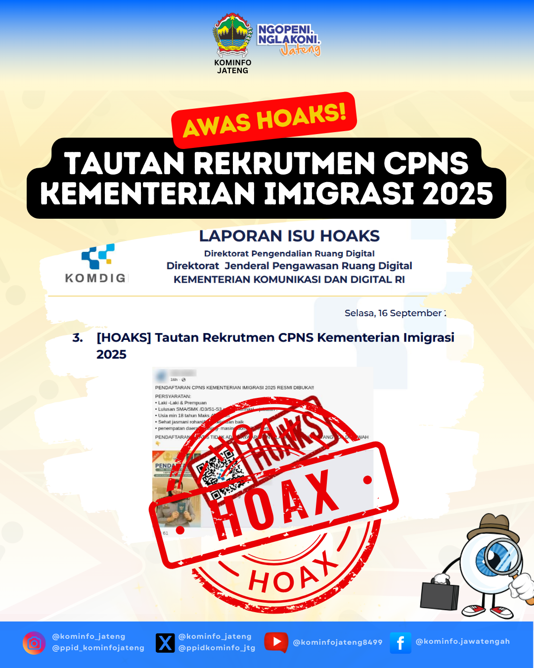 Isu Hoaks & Disinformasi 16 September 2025