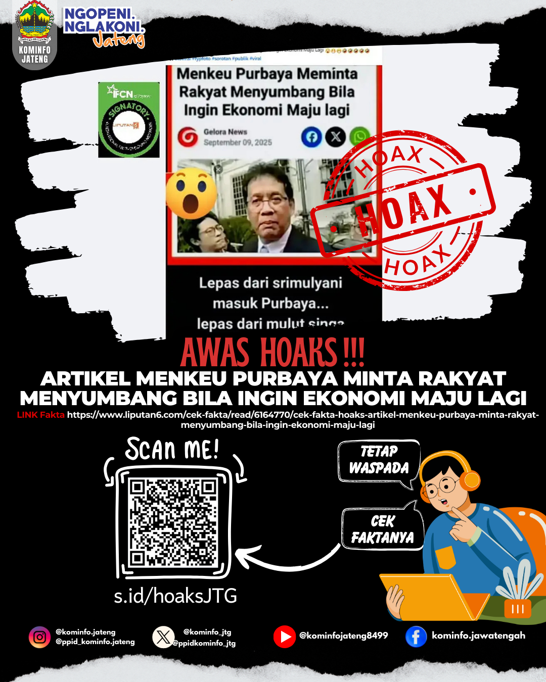 Isu Hoaks & Disinformasi 22 September 2025