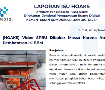 Isu Hoaks & Disinformasi 26 September 2025