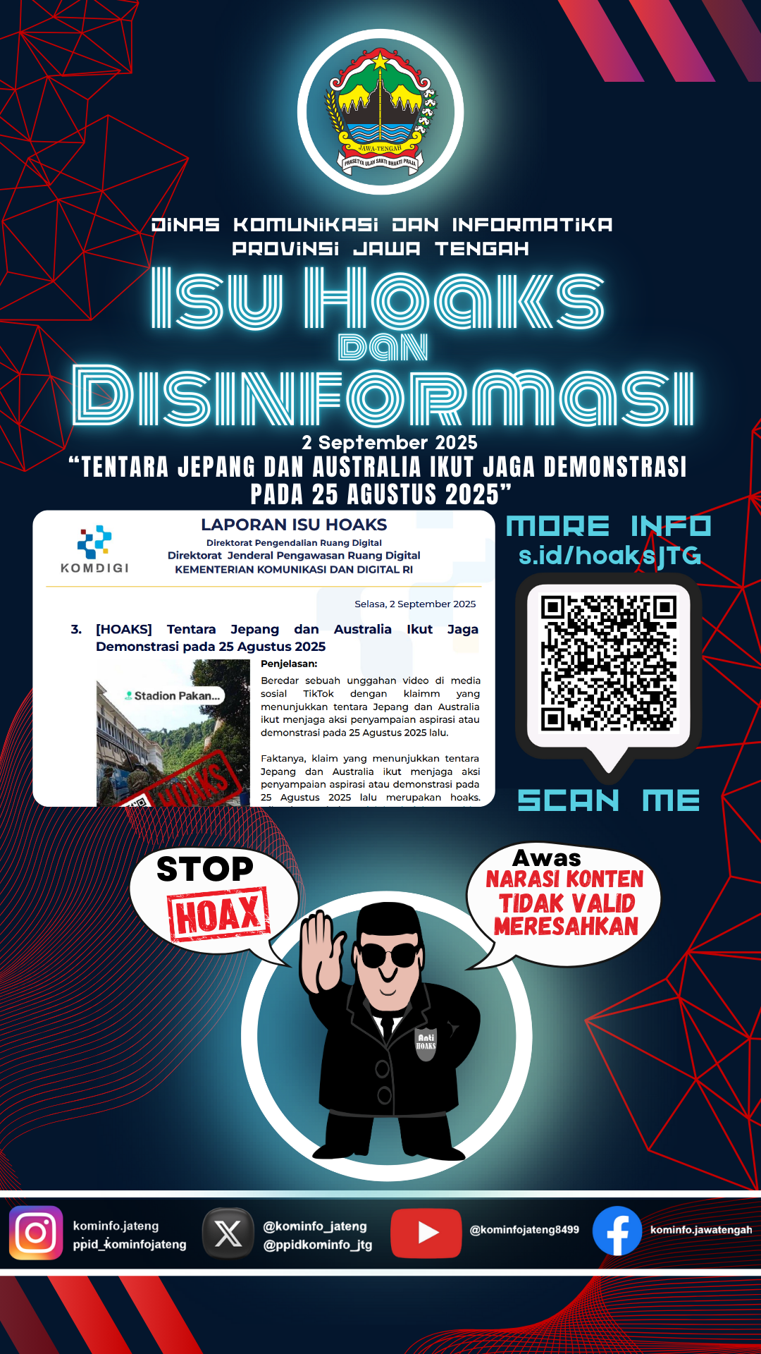 Isu Hoaks dan Disinformasi 2 September 2025 Grafis