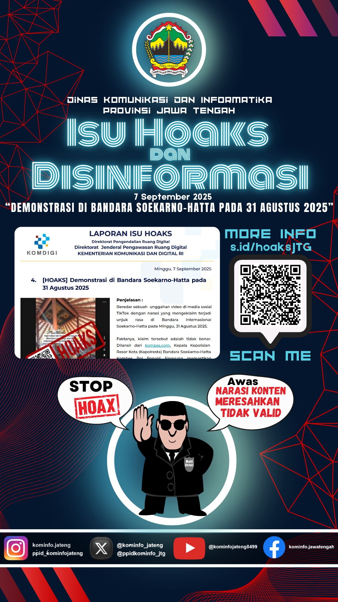 Isu Hoaks dan Disinformasi 7 September 2025 Grafis