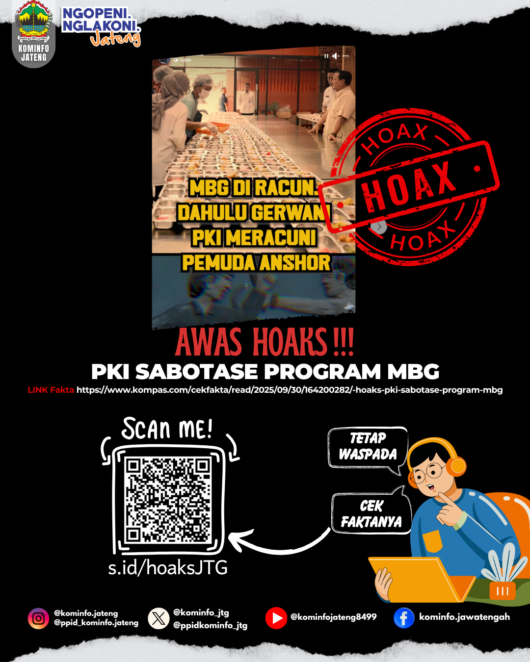 Isu Hoaks & Disinformasi 1 Oktober 2025 Grafis