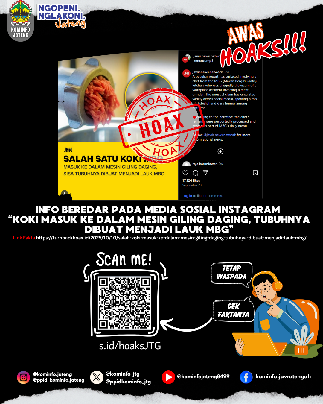 Isu Hoaks & Disinformasi 13 Oktober 2025 Grafis