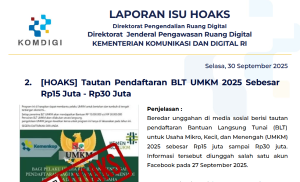 Isu Hoaks & Disinformasi 30 September 2025