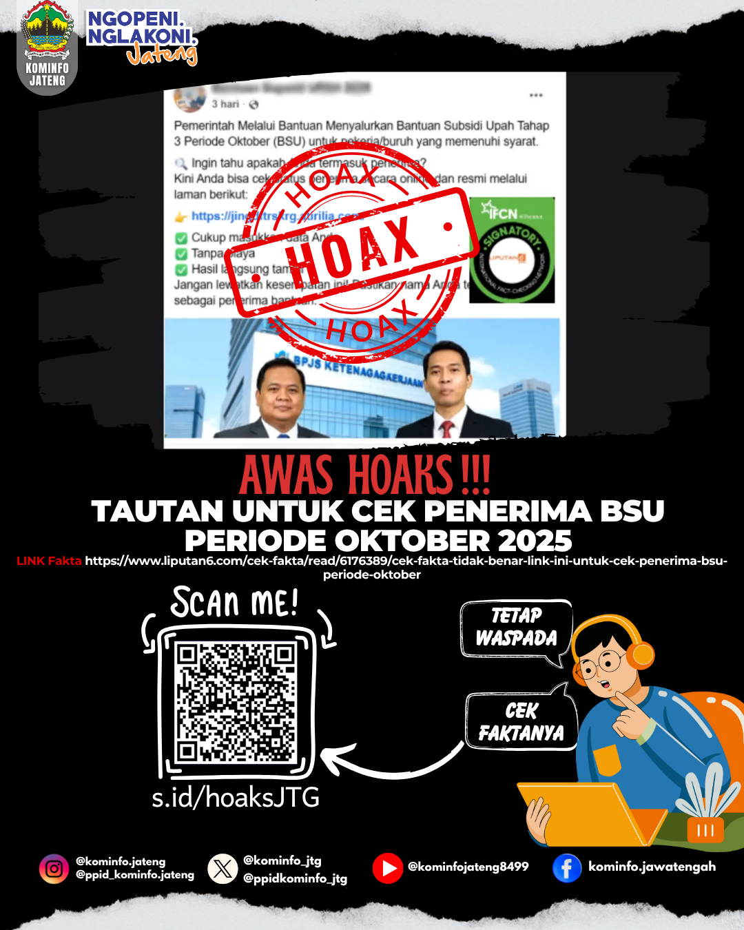 Isu Hoaks & Disinformasi 5 Oktober 2025 Grafis