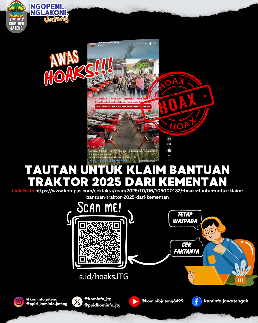 Isu Hoaks & Disinformasi 7 Oktober 2025 Grafis