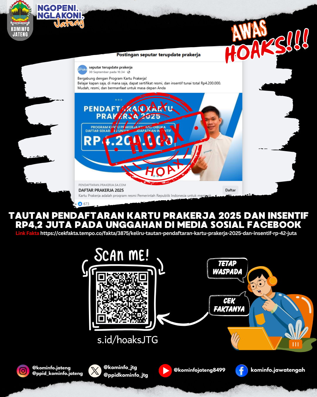 Isu Hoaks & Disinformasi 8 Oktober 2025 Grafis