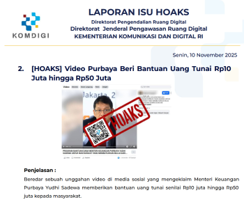 Isu Hoaks & Disinformasi 10 November 2025