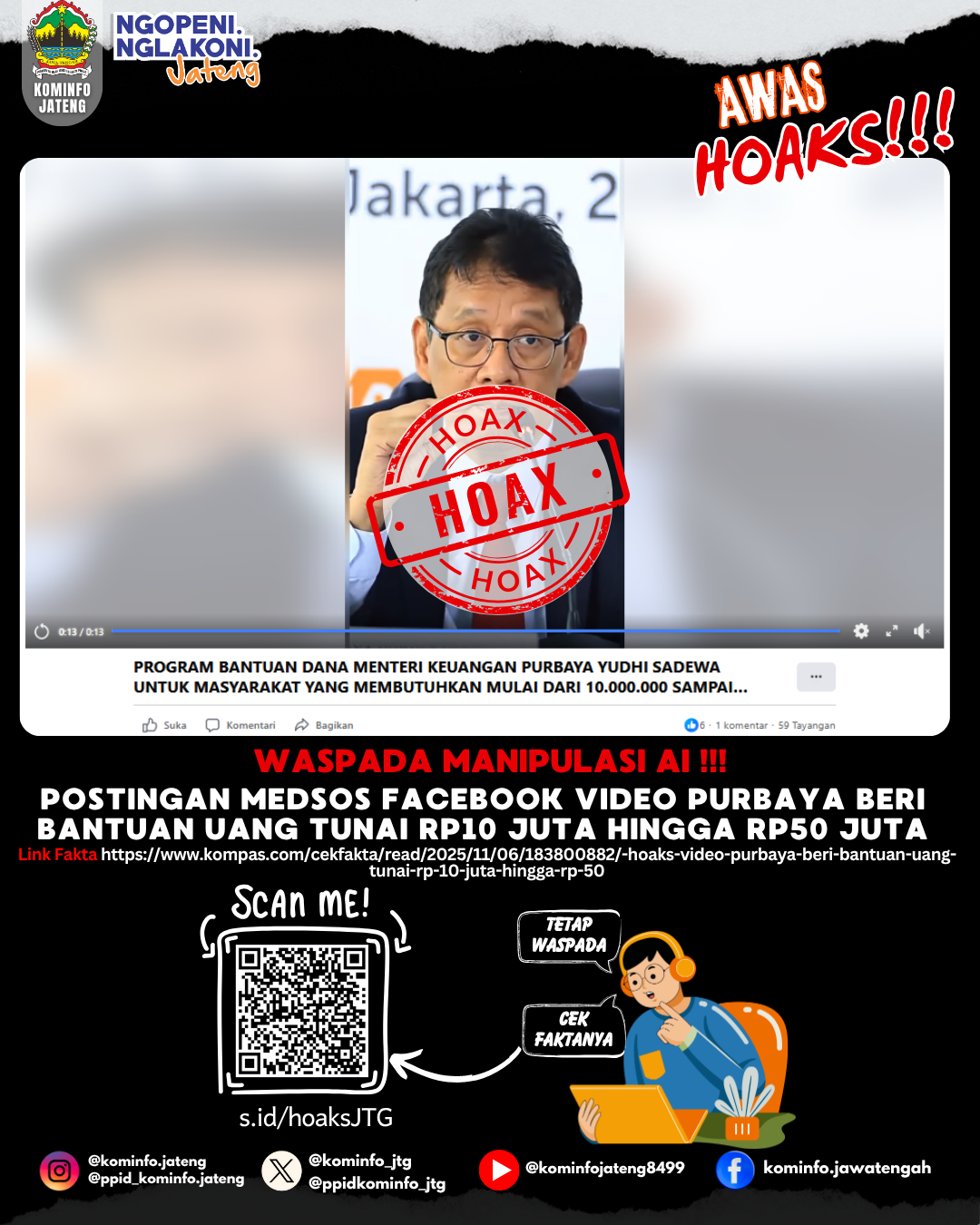 Isu Hoaks & Disinformasi 10 November 2025 Grafis