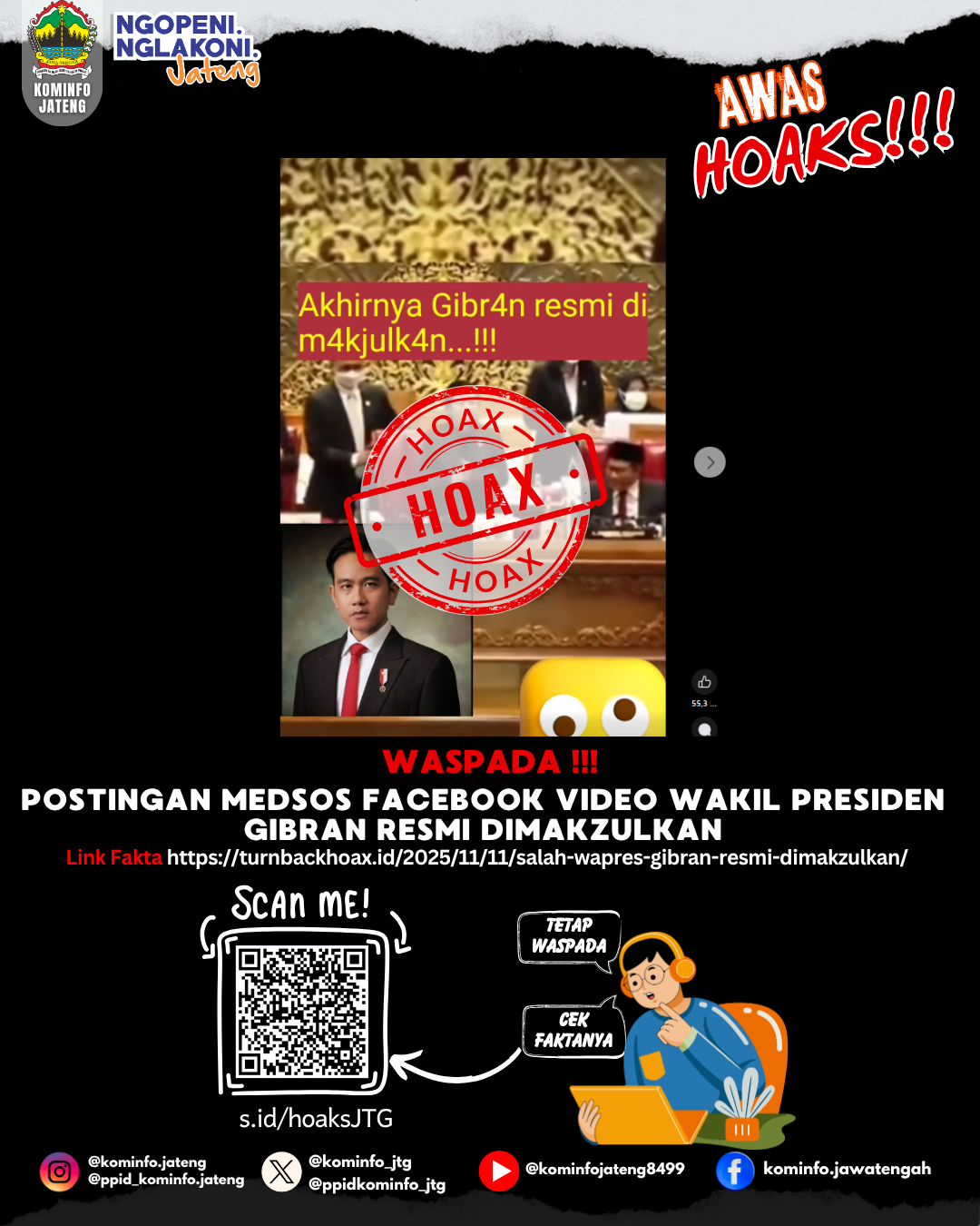 Isu Hoaks & Disinformasi 11 November 2025 Grafis