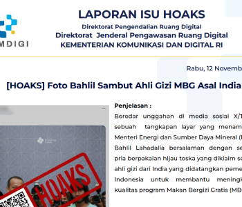Isu Hoaks & Disinformasi 12 November 2025