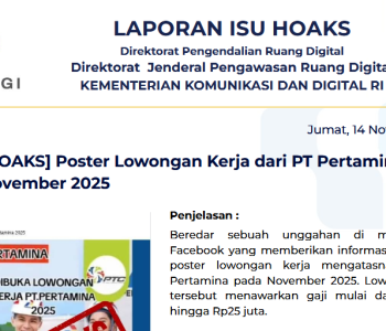 Isu Hoaks & Disinformasi 14 November 2025