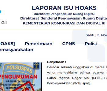 Isu Hoaks & Disinformasi 15 November 2025