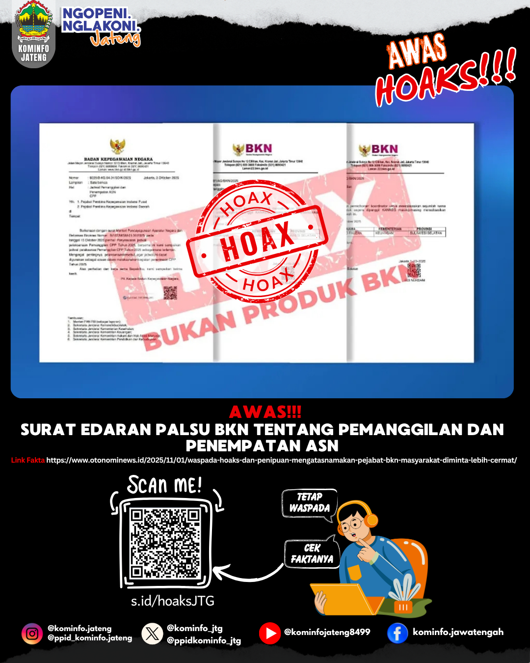 Isu Hoaks & Disinformasi 2 November 2025 Grafis
