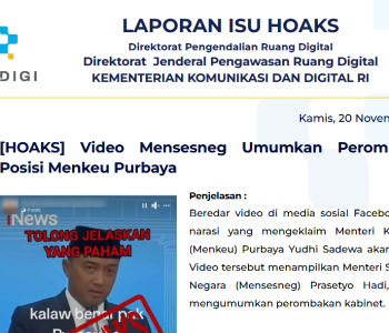 Isu Hoaks & Disinformasi 20 November 2025