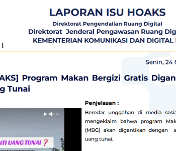 Isu Hoaks & Disinformasi 24 November 2025