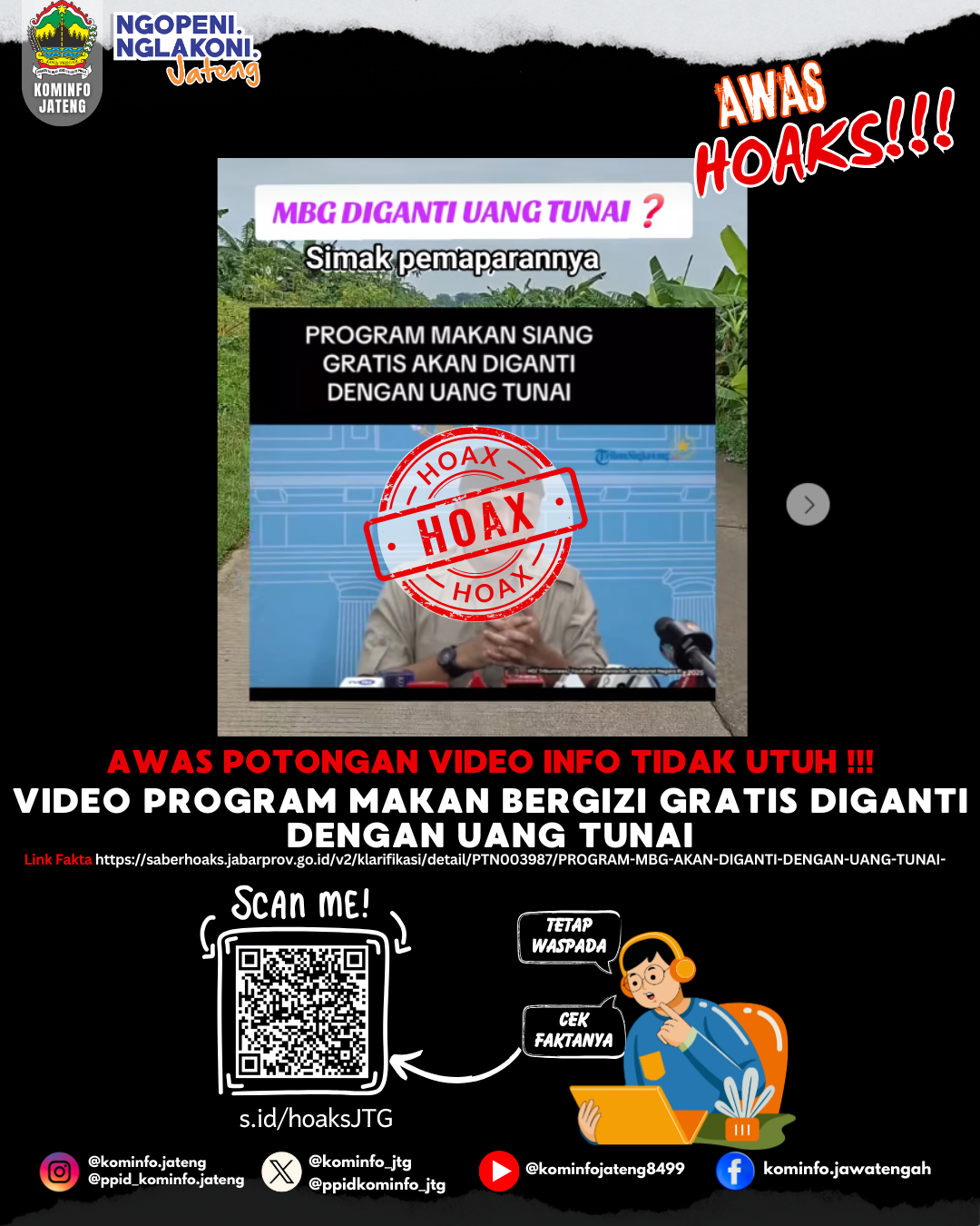 Isu Hoaks & Disinformasi 24 November 2025 Grafis