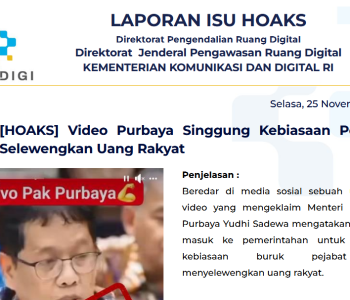 Isu Hoaks & Disinformasi 25 November 2025