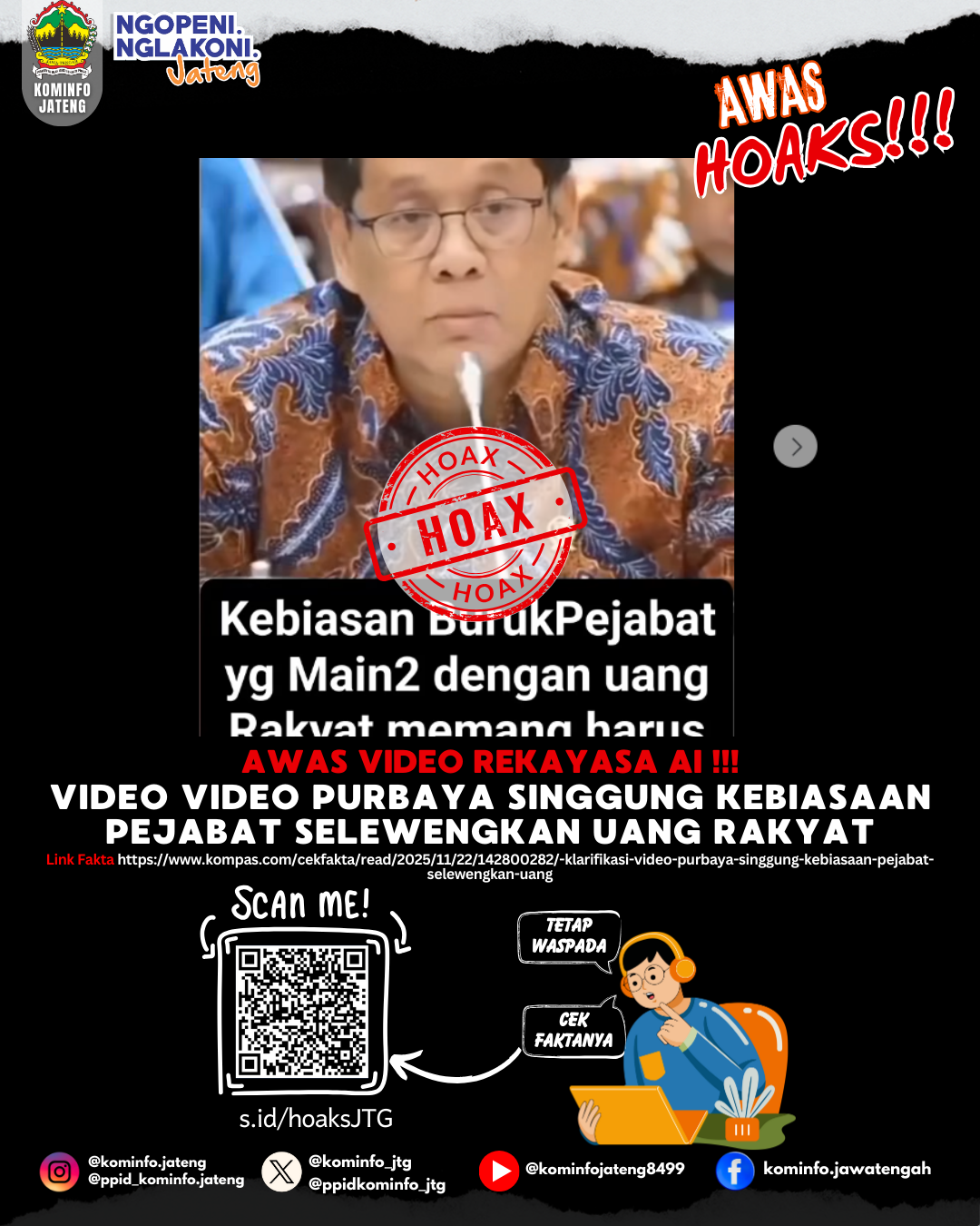 Isu Hoaks & Disinformasi 25 November 2025 Grafis