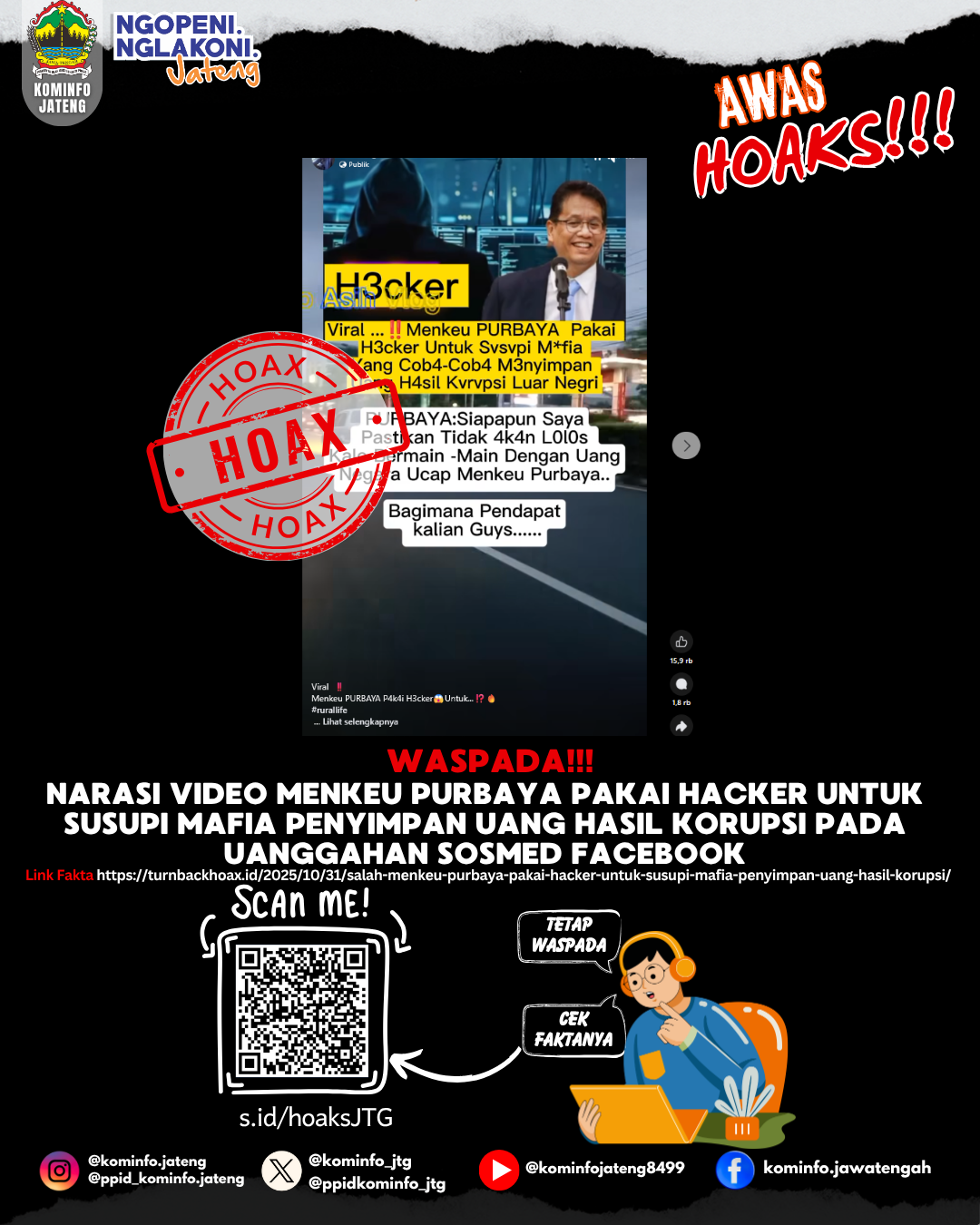 Isu Hoaks & Disinformasi 3 November 2025 Grafis