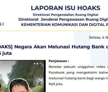Isu Hoaks & Disinformasi 4 November 2025